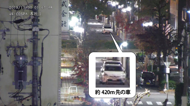 夜間の伝送映像